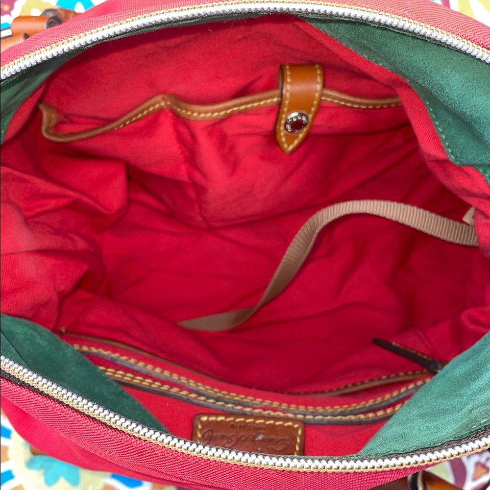 πππDooney & Bourke Coated Canvas Satchel with Tan Leather Accents - Picture 9 of 15